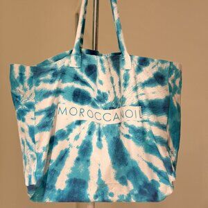 Like New Moroccan Oil 100% Cotton Canvas Tie Dye Tote Bag